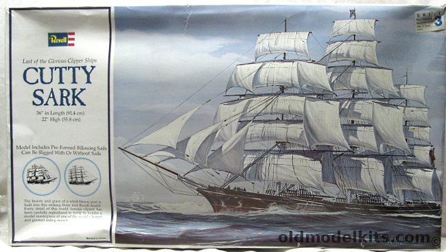 Revell 1/96 Cutty Sark Clipper Ship with Sails - 36 inches long, H399 plastic model kit